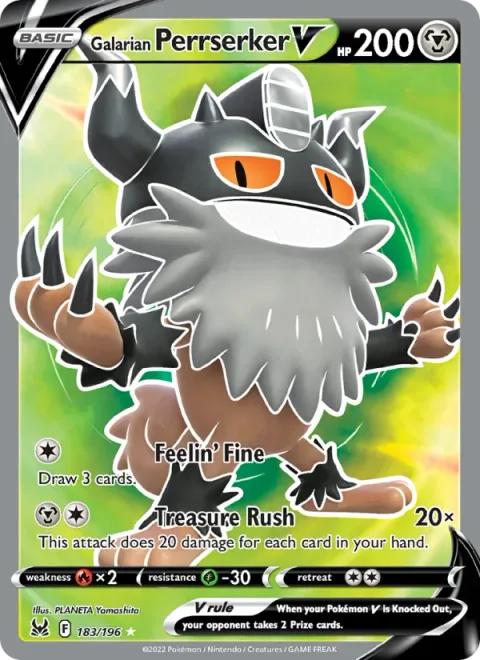 Galarian Perrserker V [Feelin' Fine | Treasure Rush]