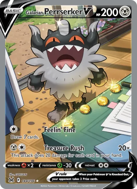 Galarian Perrserker V [Feelin' Fine | Treasure Rush]