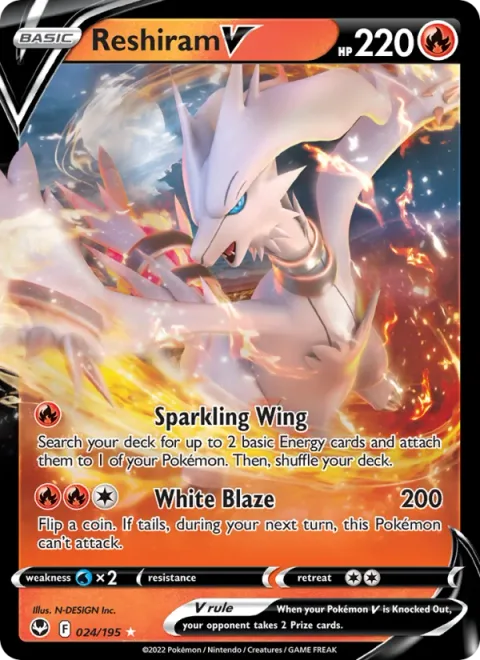 Reshiram V [Sparkling Wing | White Blaze]