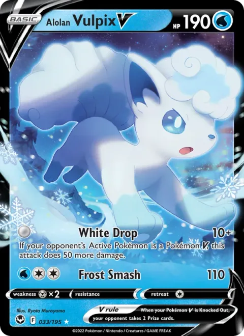 Alolan Vulpix V [White Drop | Frost Smash]