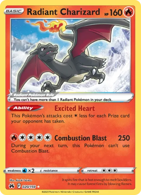 Radiant Charizard [Excited Heart | Combustion Blast]