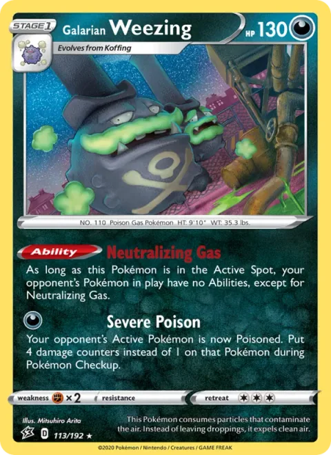 Galarian Weezing [Neutralizing Gas | Severe Poison]