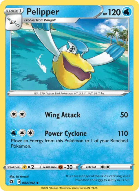 Pelipper [Wing Attack | Power Cyclone]