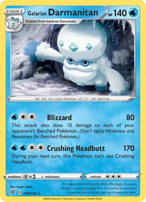 Galarian Darmanitan [Blizzard | Crushing Headbutt]