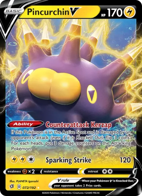 Pincurchin V [Counterattack Kerzap | Sparking Strike]