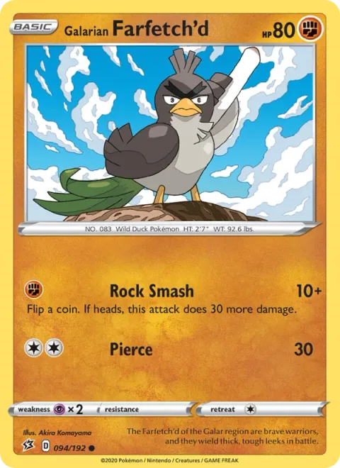 Galarian Farfetch'd [Rock Smash | Pierce]