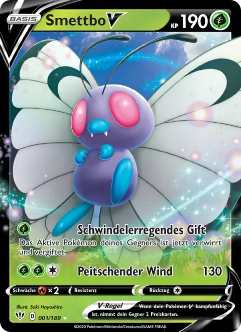 Butterfree V [Dizzying Poison | Blasting Wind]