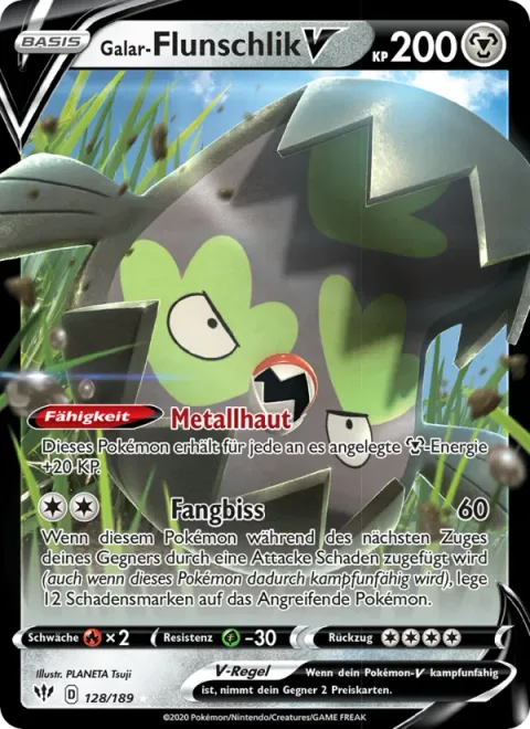 Galarian Stunfisk V [Metal Skin | Trapping Bite]