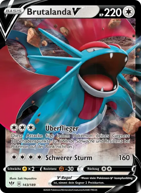 Salamence V [Swoop Across | Heavy Storm]