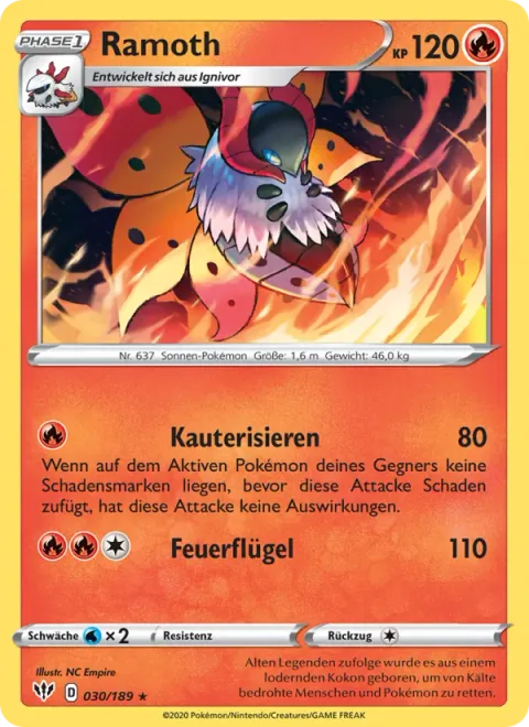 Volcarona [Cauterize | Fire Wing]