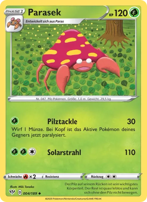Parasect [Mushroom Tackle | Solar Beam]