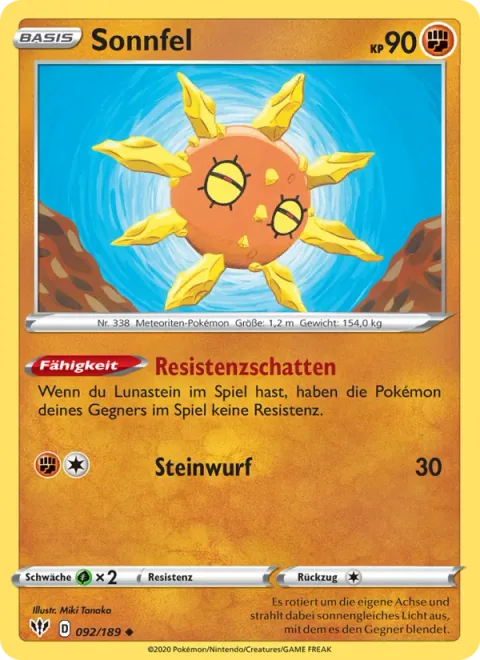 Solrock [Resistance Shade | Rock Throw]