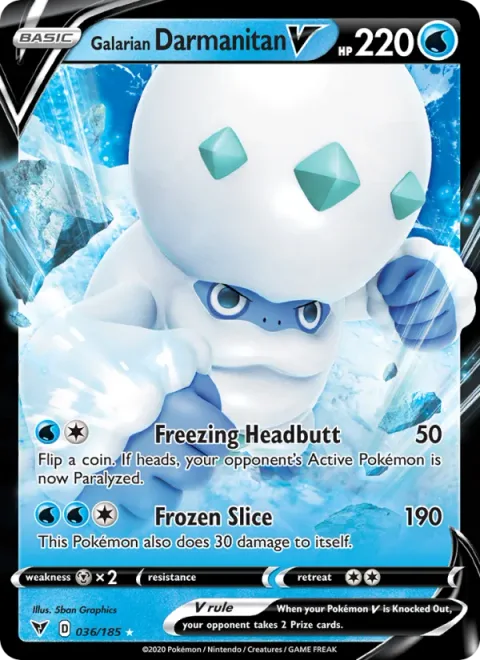 Galarian Darmanitan V [Freezing Headbutt | Frozen Slice]