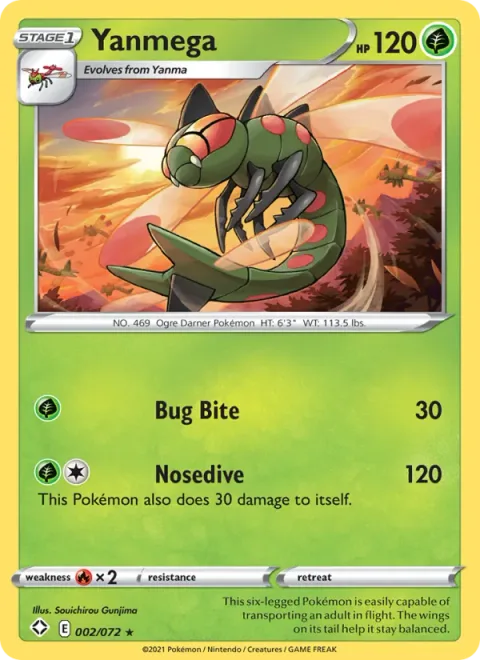 Yanmega [Bug Bite | Nosedive]