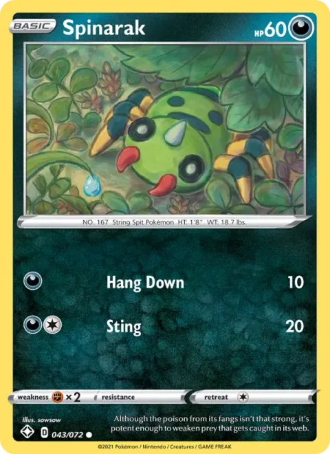 Spinarak [Hang Down | Sting]