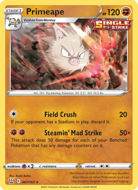 Primeape [Field Crush | Steamin' Mad Strike]