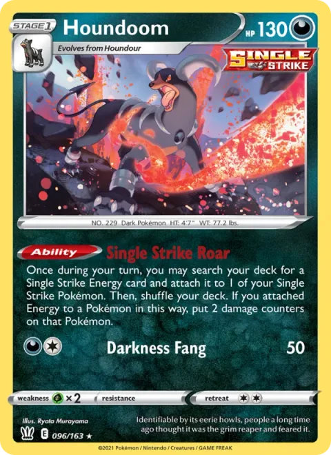 Houndoom [Single Strike Roar | Darkness Fang]