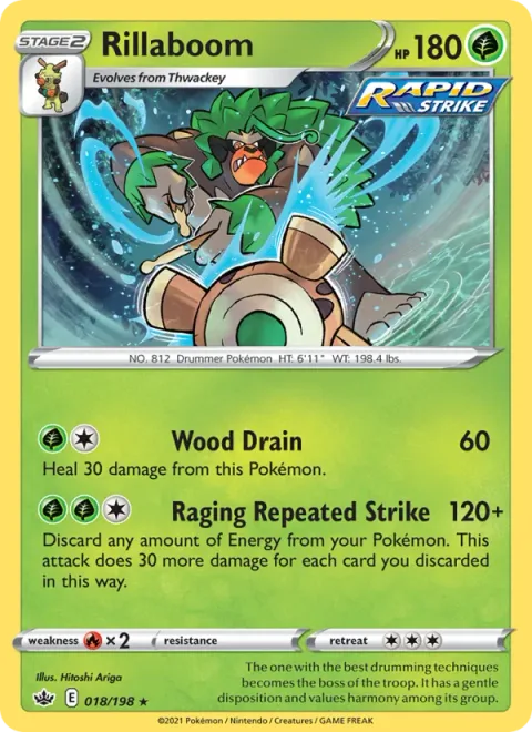 Rillaboom [Wood Drain | Raging Repeated Strike]