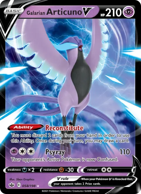 Galarian Articuno V [Reconstitute | Psyray]