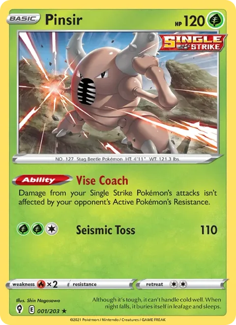 Pinsir [Vise Coach | Seismic Toss]