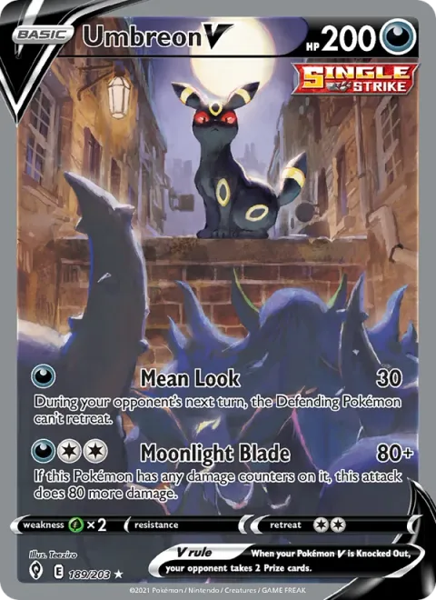 Umbreon V [Mean Look | Moonlight Blade]