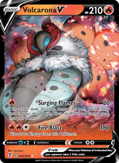 Volcarona V [Surging Flames | Fire Blast]