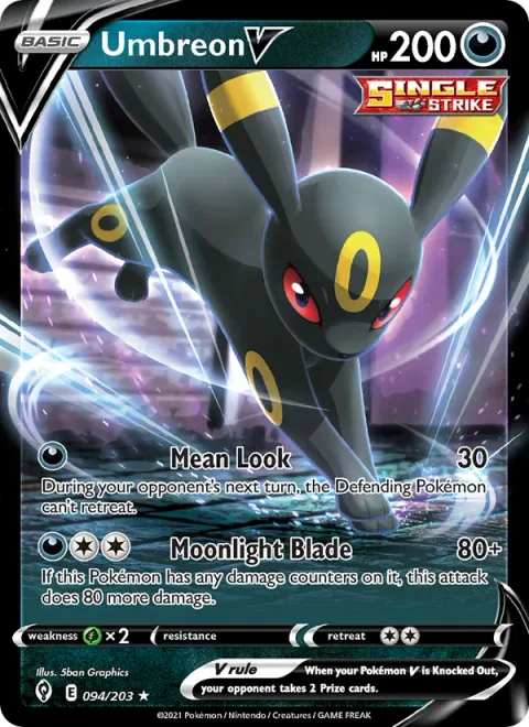 Umbreon V [Mean Look | Moonlight Blade]