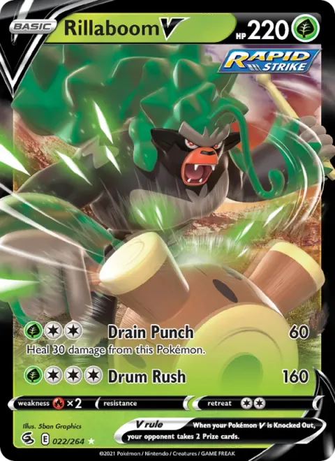 Rillaboom V [Drain Punch | Drum Rush]