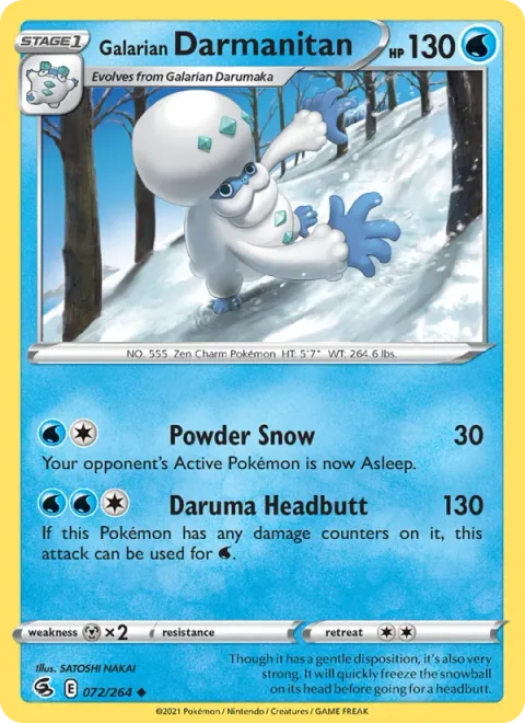 Galarian Darmanitan [Powder Snow | Daruma Headbutt]