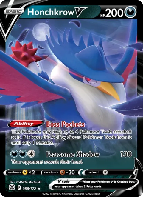 Honchkrow V [Boss Pockets | Fearsome Shadow]