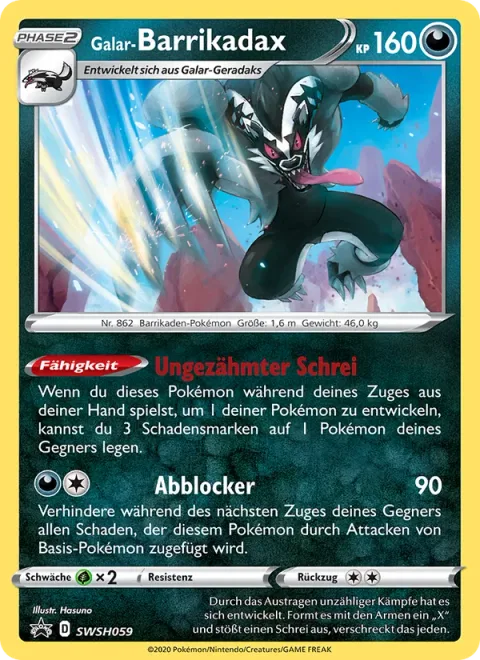 Galarian Obstagoon [Untamed Shout | Obstruct]