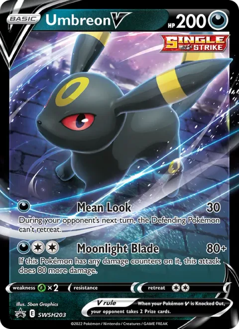 Umbreon V [Mean Look | Moonlight Blade]
