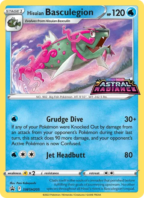 Hisuian Basculegion [Grudge Dive | Jet Headbutt]