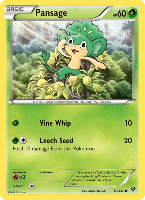 Pansage [Vine Whip | Leech Seed]