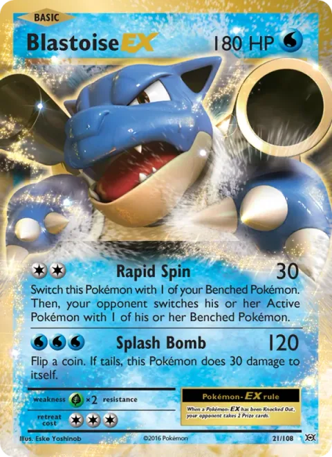 Blastoise EX [Rapid Spin | Splash Bomb]