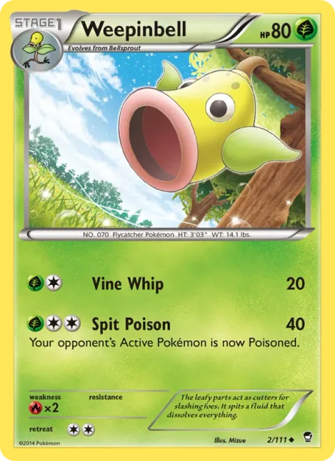 Weepinbell [Vine Whip | Spit Poison]