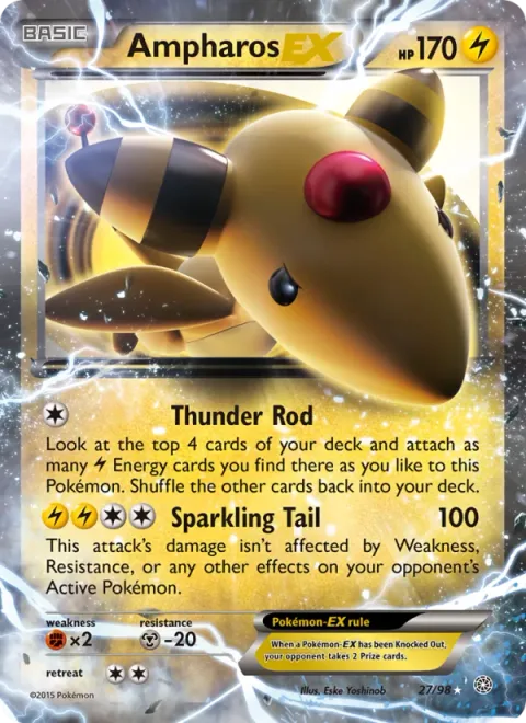 Ampharos EX [Thunder Rod | Sparkling Tail]
