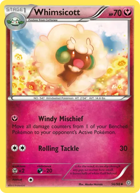 Whimsicott [Windy Mischief | Rolling Tackle]