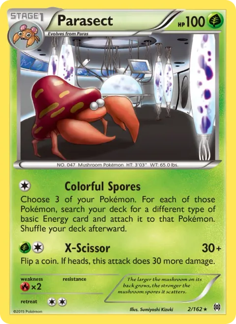 Parasect [Colorful Spores | X-Scissor]
