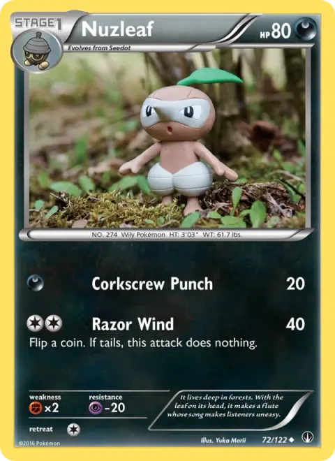 Nuzleaf [Corkscrew Punch | Razor Wind]